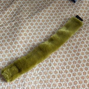 Unk Olive Faux Fur Scarf